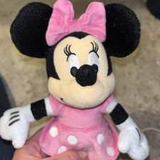 10" Walt Disney Minnie Mouse Plush Wearing Pink Dress and Bow