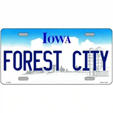 Forest City Iowa Metal Sign