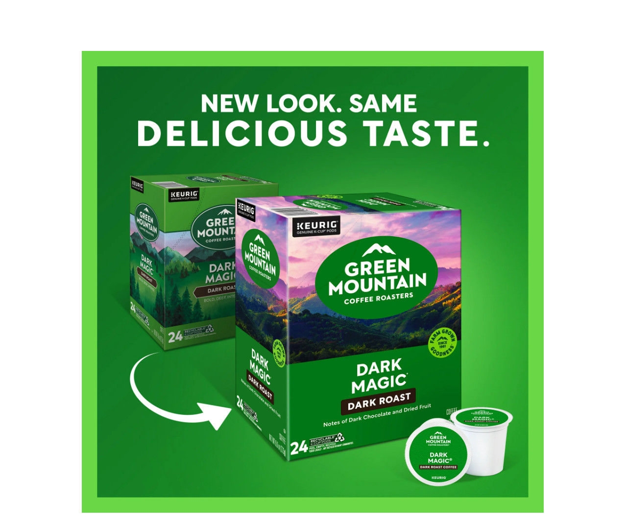 Green Mountain Dark Magic Coffee Keurig&reg; K-Cup&reg; Pods, Dark Roast, 96/Carton