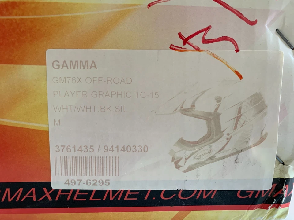 GMAX GM76X Off-Road Motorsports Helmet - Size M - Player TC-15 - New In Box! - Image 2 of 4