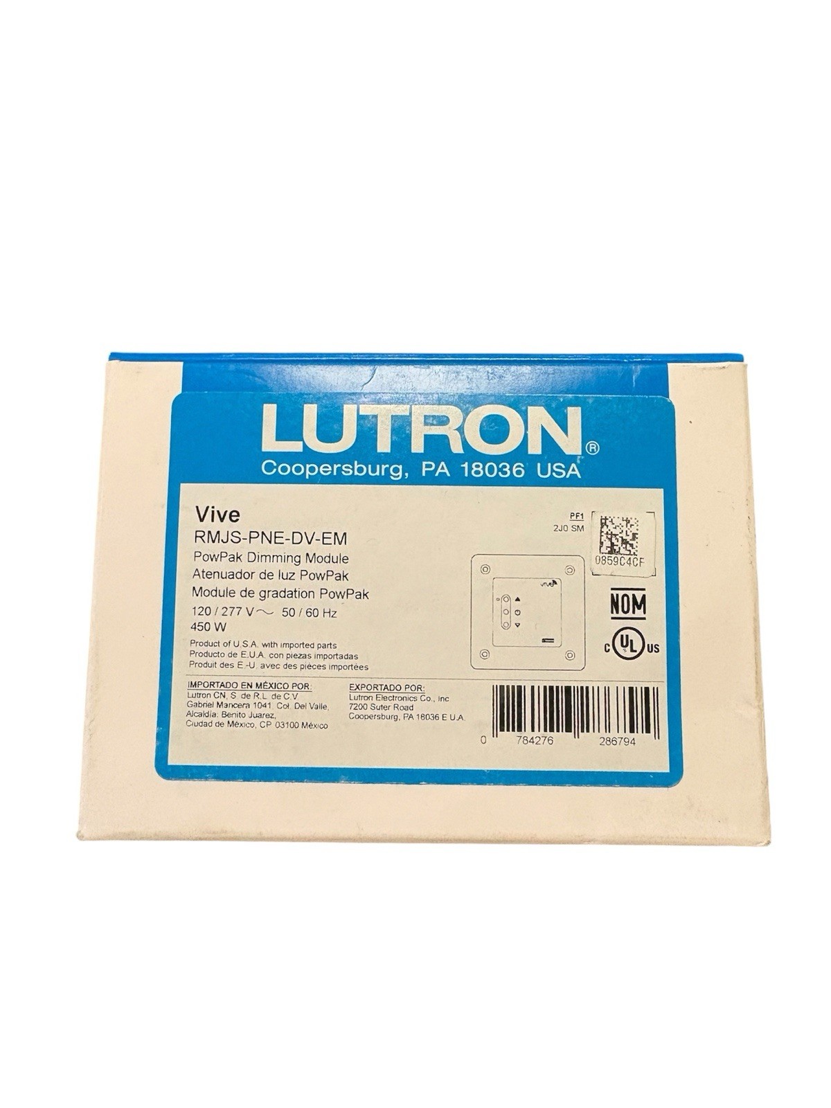 Lutron RMJS-PNE-DV-EM PowerPak Dimming Module