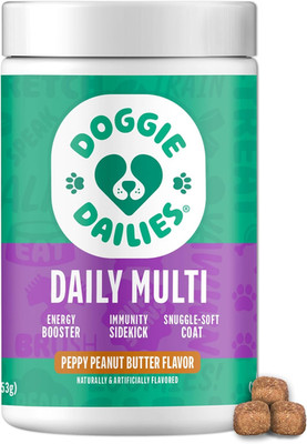 Doggie Dailies 5 in 1 Multivitamin for Dogs, Dog Multivitamin for Skin and Coat 