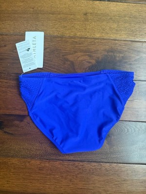 Athleta Smocked Medium Tide Bottom Blue, Lycra Xtra Life Spandex Size S NWT