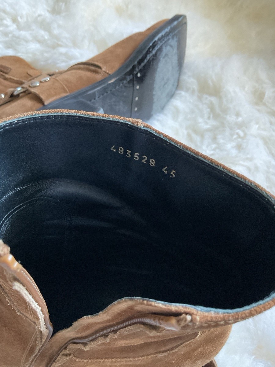 BALENCIAGA パートタイム　スウェード　TAN Balenciaga Golf Shoes Logo Sz 23.5EEE US 7 90s VTG RARE Made