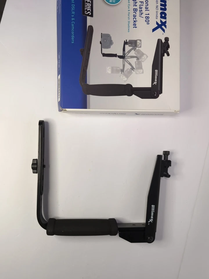 Quick Flip Flash Bracket Grip Camera Flash Arm Holder Stand for Nikon Canon DSLR - Image 2 of 2