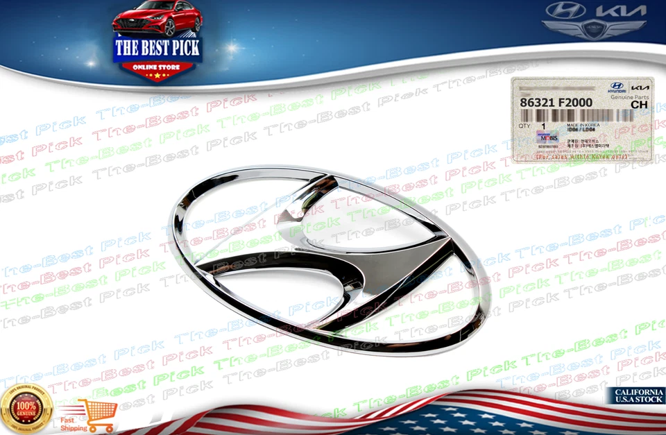 ⭐GENUINO⭐ Logo emblema maletero "H" para Hyundai Elantra 2017-2018 86321F2000 Foto 4 de 4