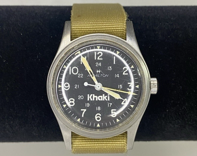 Vintage Hamilton Khaki Field 9219 Watch '80s Stainless Steel Hand