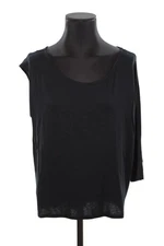 Maje Black Asymmetrical Top - Modern, Stylish, Versatile Wardrobe Essential