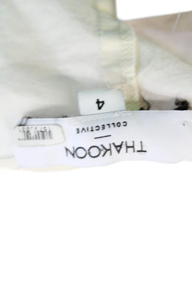 Женский комбинезон Thakoon на пуговицах спереди без рукавов прямые штанины белый размер 4 - Изображение 4 из 4