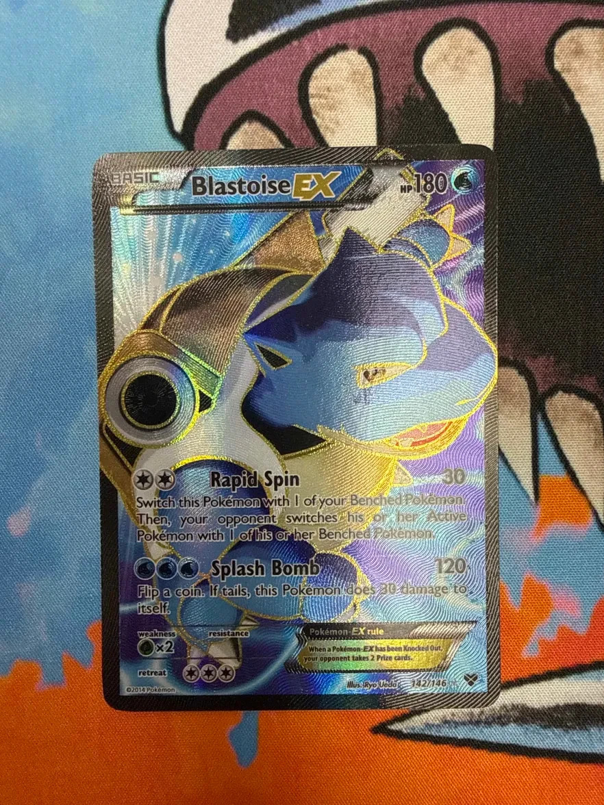 Pokemon Blastoise EX (142 Full Art) 142/146 - XY Base Set Holofoil VLP