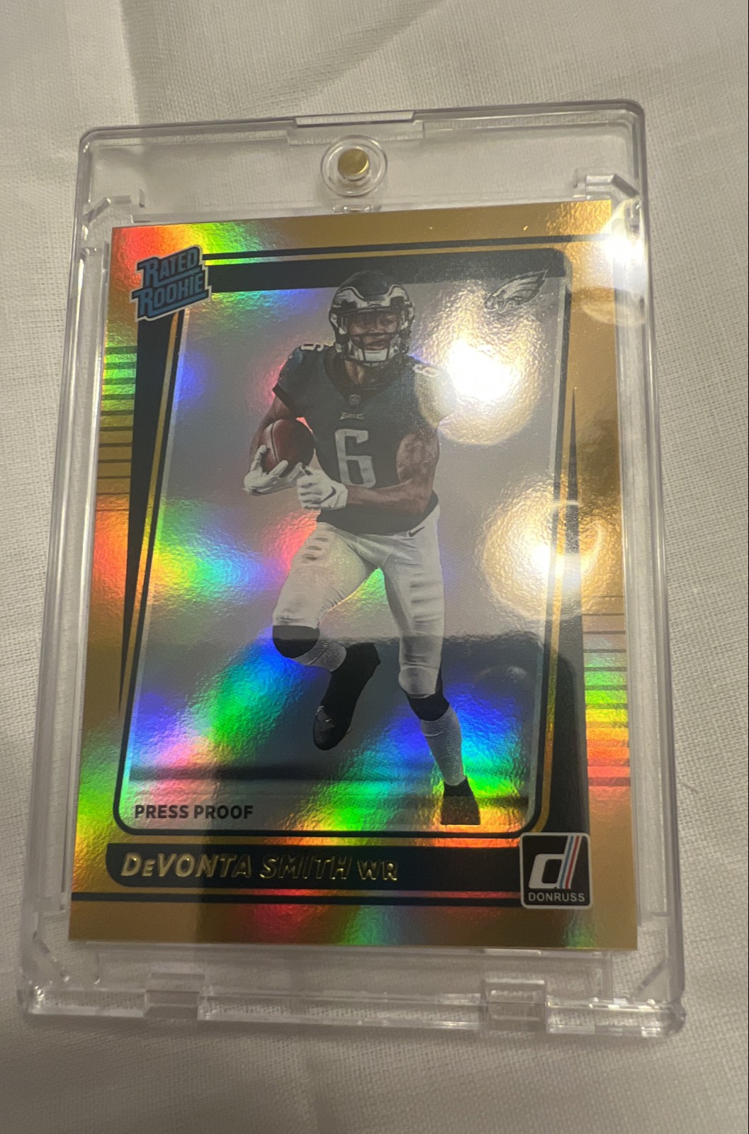 2021 Panini Donruss - Rated Rookie Devonta Smith #261 Press Proof Gold /50 (RC)