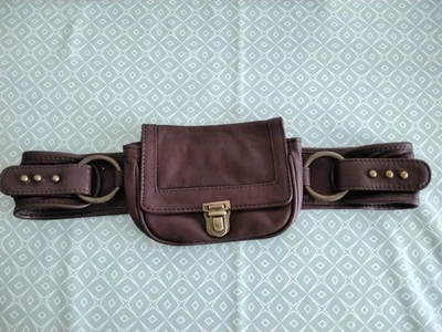 ceinture portefeuille ajustable en cuir - Photo 1/4