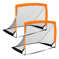 2 Pack Pop Up Soccer Goals, Portable Soccer Nets for Kids Youth Adults Outdoor