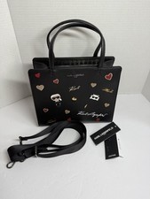 Karl Lagerfeld Paris Maybelle Medium Satchel Handbag with Guitar Strap - NWT