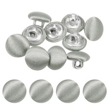 Cover Button Kits 10pcs - Fabric Button Maker Covered - Flame Gray - 0.4 IN