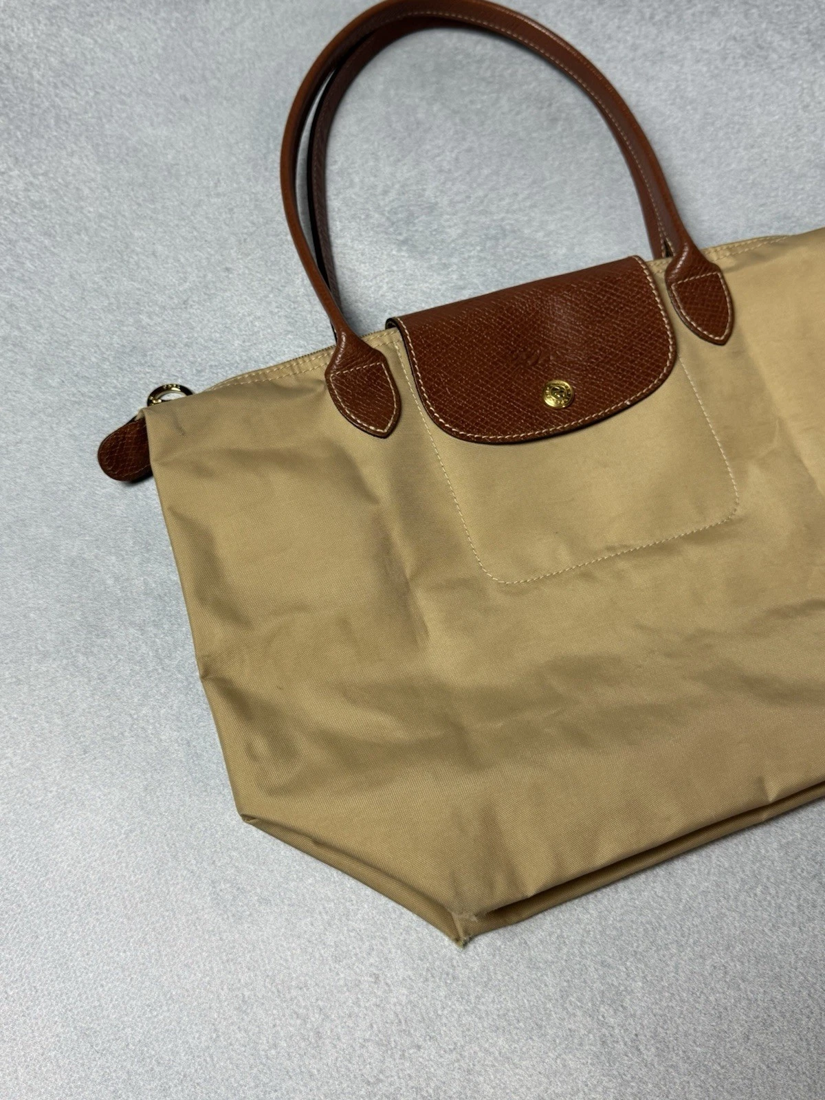 Borsa a mano Longchamp Le Pliage borsa a mano nylon beige shopper