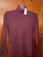 Lauren Ralph Lauren Ribbed Turtleneck Dk Garnet Plus Size 2X Sweater NWT 99.50