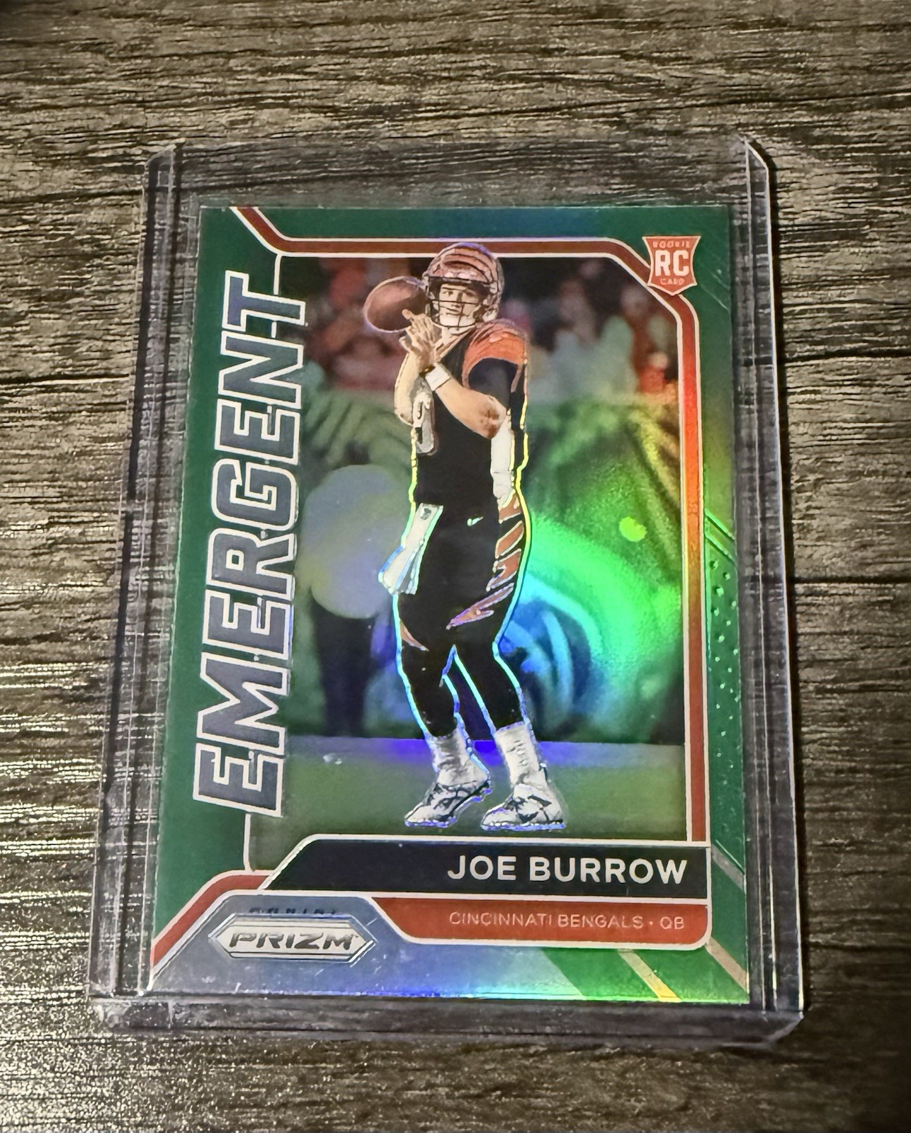2020 Prizm Joe Burrow Emergent Green Refractor (RC)
