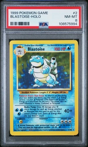 Blastoise Holo PSA 8 1999 Pokemon Base Set #2