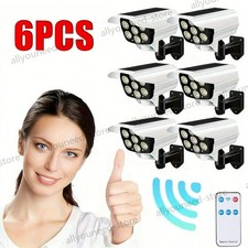 6 PACK Solar 77 LED Outdoor Motion Sensor Solar Lights Fake Security Camera US