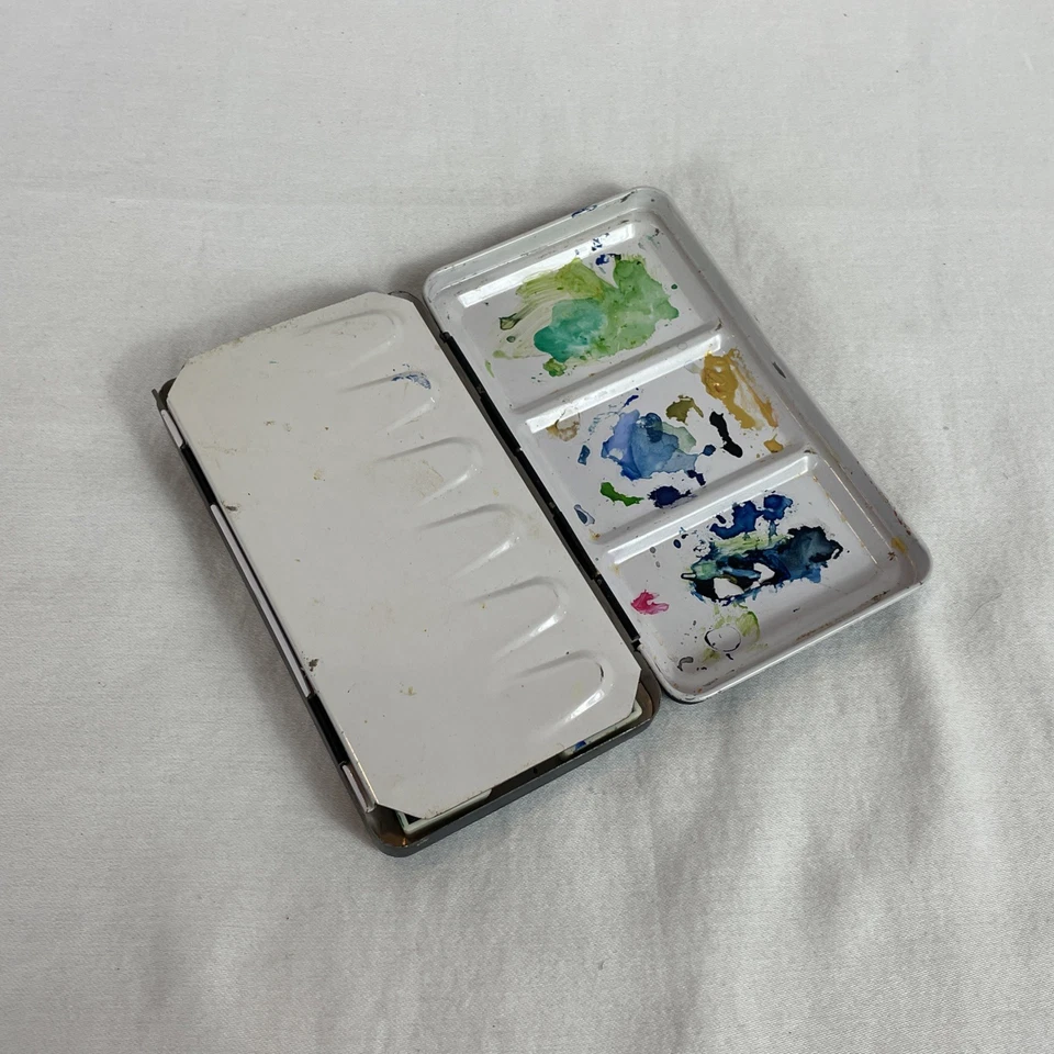 Juego de acuarela de viaje vintage Rembrandt Talen paleta 14 paleta de pintura 1/2 sartenes Foto 2 de 4