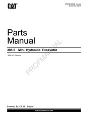 Caterpillar Cat 308.5 Mini Hydraulic Excavator Parts Catalog Manual