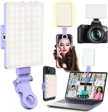 Luz para selfies para , luz port til con clip , anillo de luz LED recargable