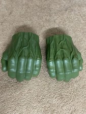 MARVEL 2015 Incredible Hulk Gloves - Green Cushion Foam - Open Hands - Costume