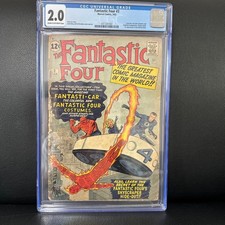 1962 Fantastic Four 3 CGC 2.0 American Comic #QY0ANW