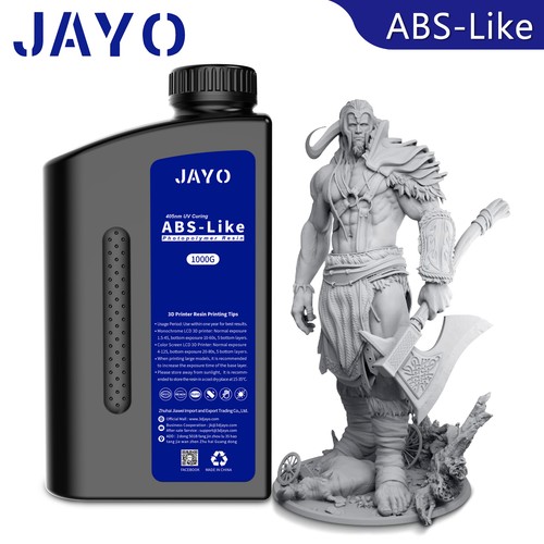 JAYO 3D Printer Resin ABS-Like Gray 1KG 405nm Rapid UV Curing Photopolymer Fast