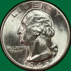1945-D Washington Quarter Silver Brilliant Uncirculated BU Coin #38670