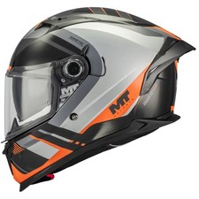MT Braker SV Inception Motorcycle Helmet B4 Black Grey Orange