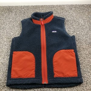 Patagonia Vest Retro-X Fleece Sherpa Navy Blue Youth Boys Large