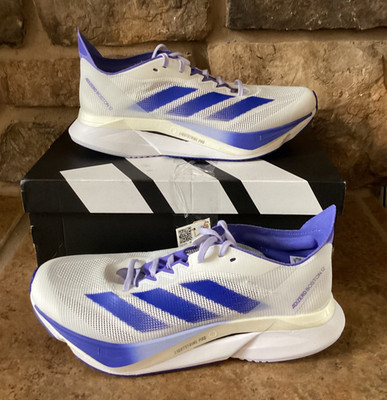 Adidas Adizero Boston Women 8 Cloud White Lucid Blue Cobalt Blue JI4479 NIB