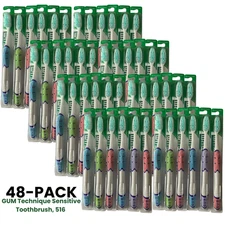 516: GUM Technique Sensitive Care Toothbrush, Full Ultra-Soft Bristles - 48PK