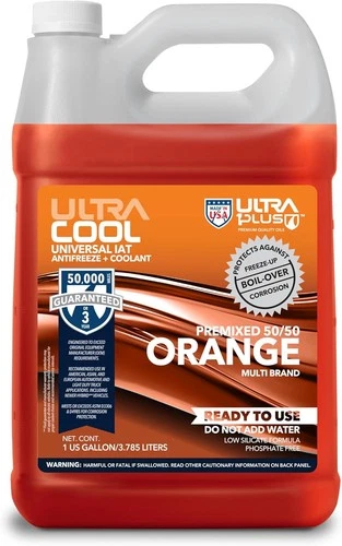 Antifreeze Coolant - Universal Premixed 50/50 Orange - Ready to use Engine coola