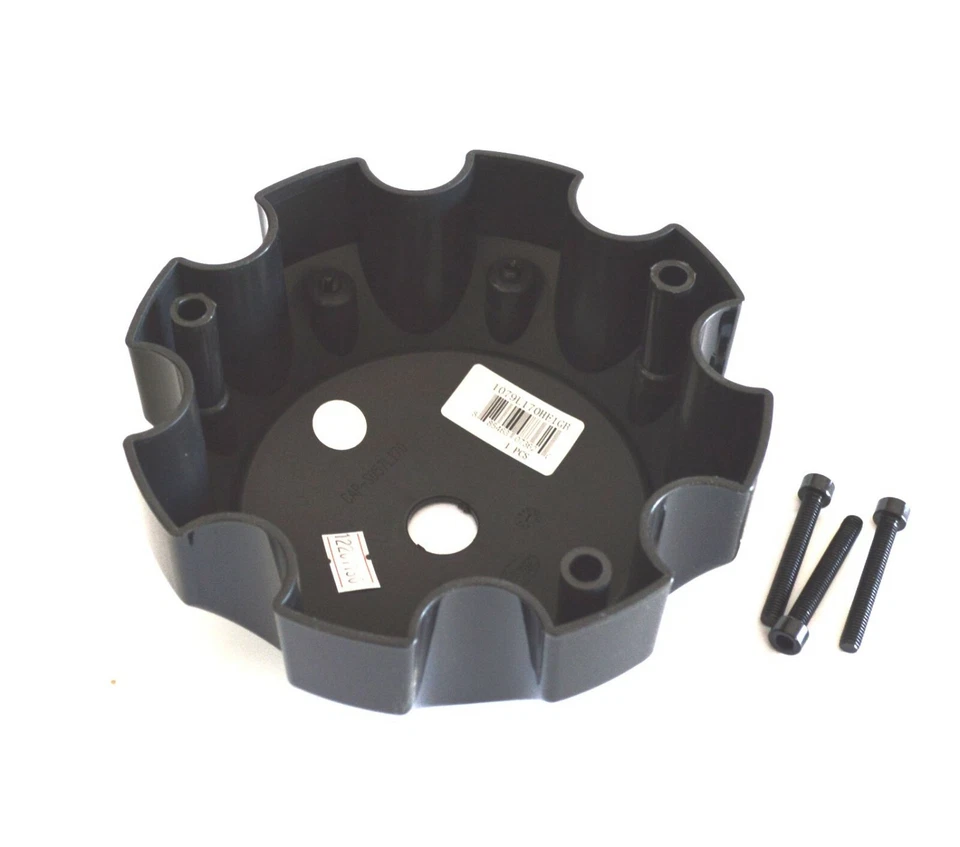 NUEVO Tapa central de rueda Helo negro brillante 8 orejetas HE878 HE879 HE900 HE901 HE904 llanta Foto 3 de 3
