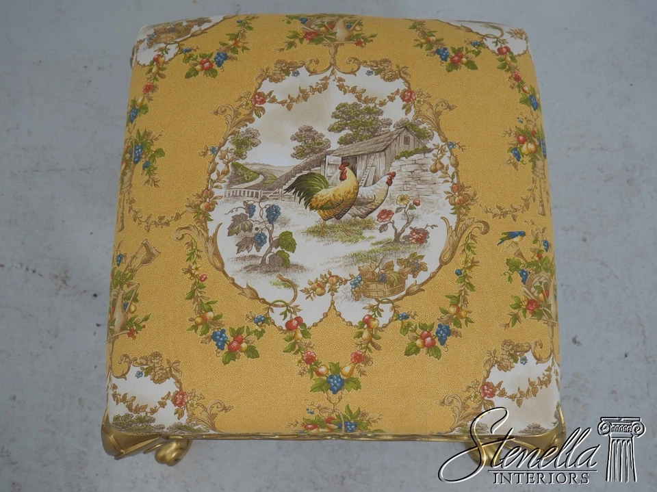 L64639EC: Par de taburetes recién tapizados estilo francés acabado dorado Foto 4 de 4