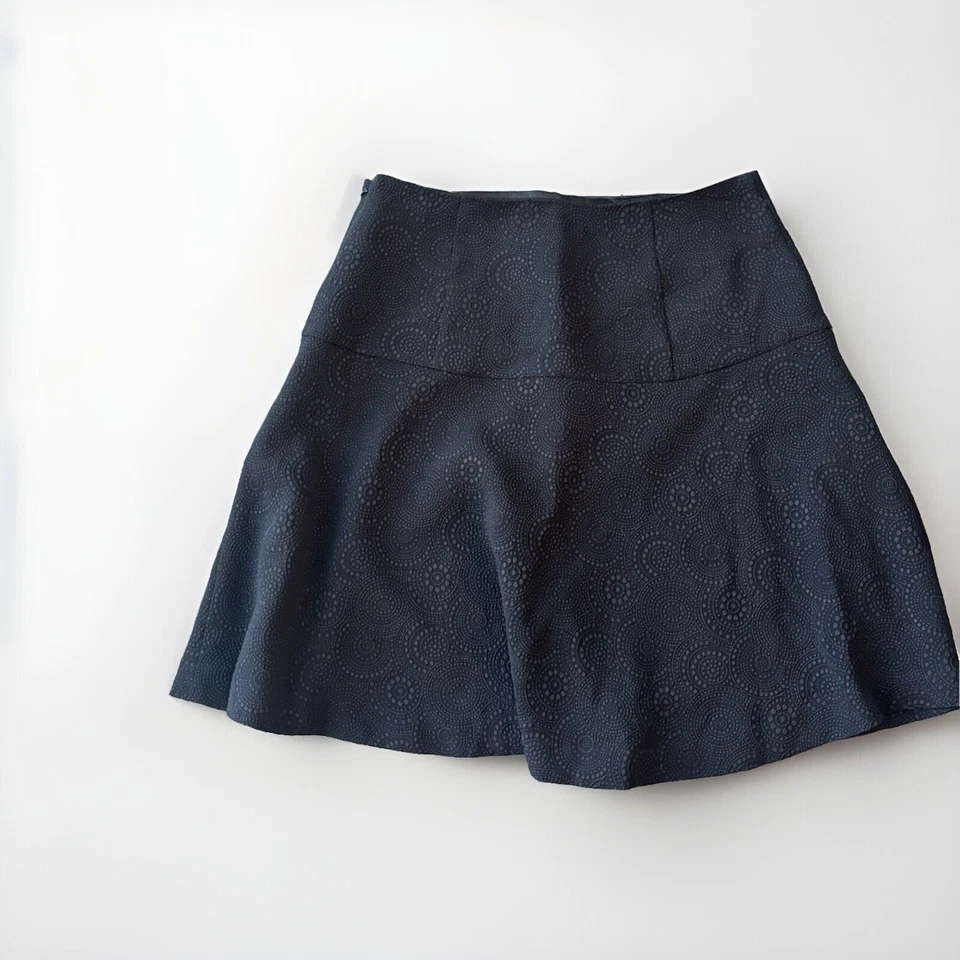 Kensie Black Circle Skirt Size S NWT Zip Short Mini Lined - Image 2 of 4