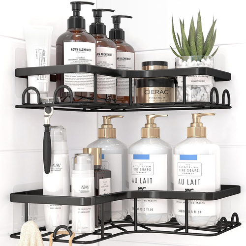 Corner Shower Caddy - 2 Pack, Adhesive Shower Organizers, Rustproof Stainless St