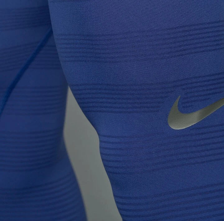 2016 Nike Pro Hyperrecovery Compression Tights Blue Silver Sz 2XL XXL 812988 455 - Image 4 of 4