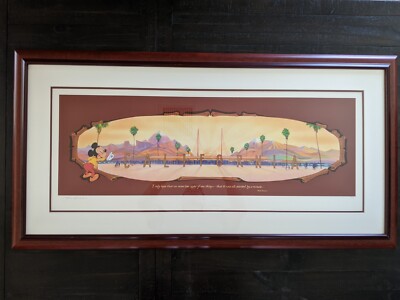 Disney's California Adventure art signed by John Hench, 191/250, Framed