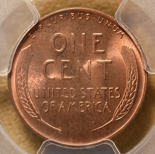 1955 D Lincoln Wheat Cent Mint Error: Die Chip in Date PCGS MS63RD - Picture 4 of 4