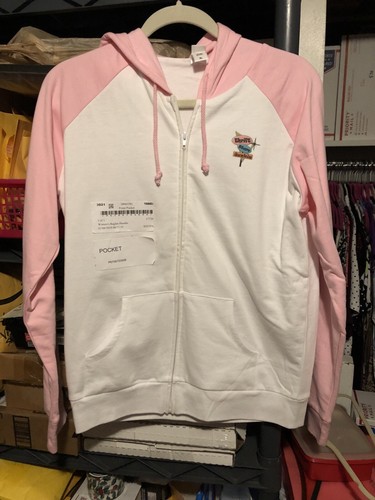 Pink And White Hoodie, Says “thrift Store Junkie”