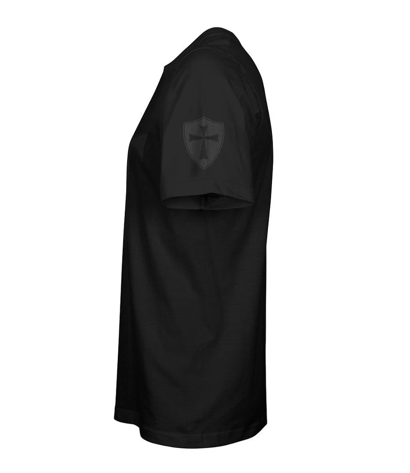 Knights Templar Crusader Cross Men's Stealth T-Shirt - Image 4 of 4