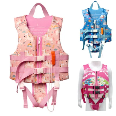 Child Life Jacket Kids Swimming Floating Swim Zip Vest Buoyancy Aid Jacket UK