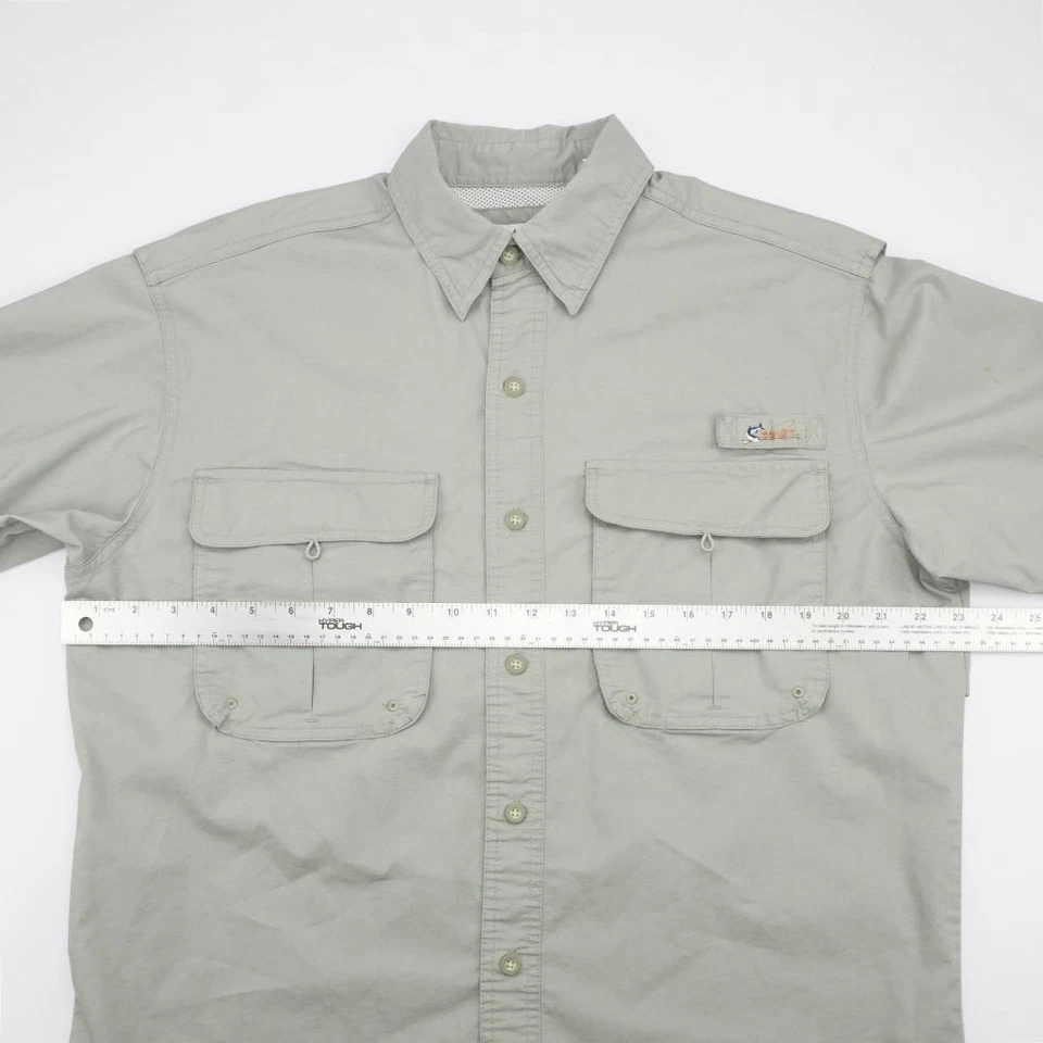 WORLD WIDE SPORTSMAN Camisa Ventilada Senderismo Pesca Manga Corta Verde Para Hombres M Foto 4 de 4