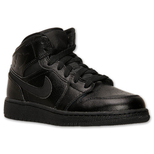 jordan 1 mid black black