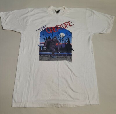 Vintage 1985 The Creature, Legend Of Pine Hill Enola PA Tshirt Mens L Big Foot