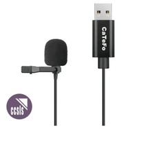 CaTeFo ULM1 USB Lavalier Microphone with 3M Cable- No Box